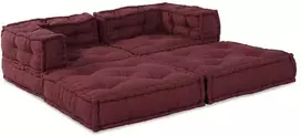 Modulinė sofa 2 vnt. Audinys Raudonmedis 140 x 70 x 56 cm