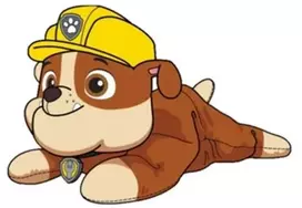 Spin Master Paw Patrol ginklo kepurė ir antkaklis pliušinis 20 cm - Rubble