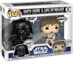 FUNKO POP! Vinilinė figūrėlė: Star Wars - Darth Vader & Luke Skywalker, 9 cm