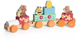 Chicco Medinis traukinukas su vagonais ir figūrėlėmis MANO MEDINIAI DRAUGAI