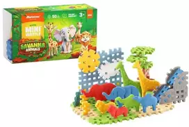 Marioinex Mini vaflių kaladėlės - gyvūnai savana 50 vnt.