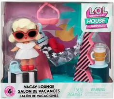 MGA Lėlė siurprizas L.O.L. Surprise! O.M.G. House of Surprises Vacay Lounge Playset