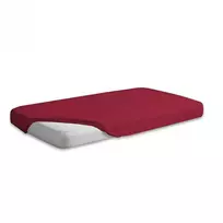 Multitex Medvilninio satino paklodė su guma, 210/220x190/200 cm dydis, 20 cm užlaida, bordo spalva, 130 g/m² svoris, čiužiniams, miegamojo tekstilė
