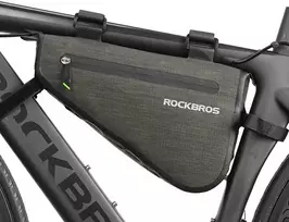 Rockbros AS-017 dviračio rėmo krepšys 5 l – tamsi žalia