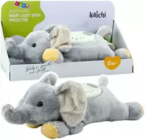 Lean Toys Pliušinis drambliukas su projektoriumi