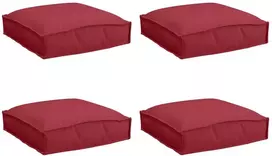 Pagalvėlė 4 pcs Vyno raudona 40 x 40 x 8 cm Oksfordo audinys