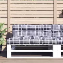 Paletės pagalvėlė, pilka, 120x40x12cm, audinys, languota