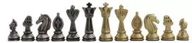 Italfama ROMĖNŲ stiliaus metalinės šachmatų figūros. Aukštis: 5cm., diametras: 1,9cm.