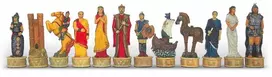 Italfama Šachmatų figūros TROJOS MŪŠIS. Aukštis: 8cm., diametras: 2,6cm.