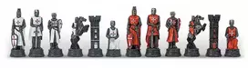 Italfama Šachmatų figūros KRYŽIUOČIAI. Aukštis: 8cm., diametras: 2,6cm.
