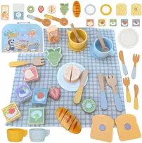 Tooky Toys TOOKY TOY medinis pikniko rinkinys lagaminėlyje