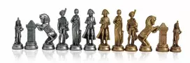 Italfama NAPOLEONAS: metalinės šachmatų figūros. Aukštis: 10cm., diametras: 3,2cm.