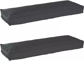 Pallet pagalvių rinkinys 2 pcs Juoda 120 x 40 x 8 cm