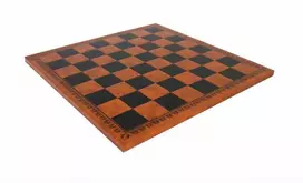 Italfama Ruda/juoda dirbtinės odos šachmatų lenta. 45x45cm., kvadratas: 5cm.