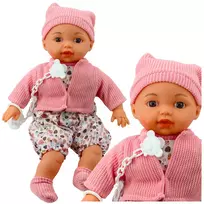 Lean Toys Lėlė kūdikiui su megztuku ir čiulptuku, 40 cm