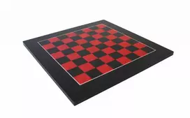 Italfama Juoda/raudona vertingos medienos šachmatų lenta. 42x42x1,8cm., kvadratas: 4cm.