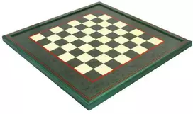 Italfama Žalia/balta vertingos medienos šachmatų lenta su rėmeliu. 45x45cm., kvadratas: 4cm.