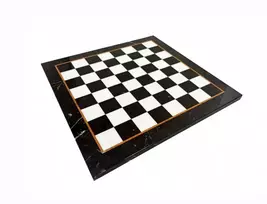 Italfama Rudo/balto marmuro šachmatų lenta. 43x43cm., kvadratas: 4,2cm.
