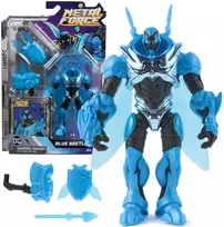 DC Comics Metal Force maža figūrėlė Mėlynojo vabalo skarabėjo vyro lėlė 12 cm