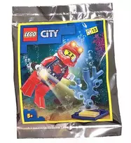 LEGO kaladėlės 952012 "City" naras su fakelo maišeliu