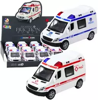 Lean Toys Policijos automobilis arba greitoji su šviesomis ir garsais, 14x8x7 cm