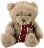 Lean Toys Pliušinis meškiukas su taškuotu šalikėliu, 45 cm