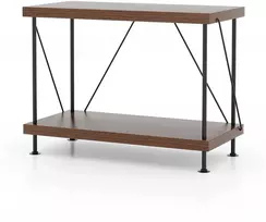 KNYGA Promotions Ekrano stovas, 2 aukštų, 59.7x29.2x147.3 cm, rudos spalvos