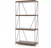 KNYGA Promotions Ekrano stovas, 4 aukštų, 59,7x29,2x147,3 cm, rudas
