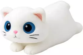 Lean Toys Pliušinis katinas su mėlynomis akimis, 45 cm