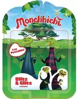 MONCHHICHI Blitz ir Glitz figūrėlės, 2 vnt. pakuotėje, 10 cm