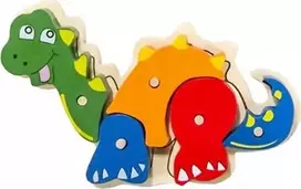Brak Danych Medinė dėlionė dinozaurams, 5 vnt.