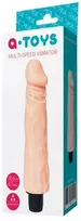 Toyfa A-TOYS, Realistinis kelių greičių vibratorius, TPE, 19,5 cm