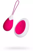 Toyfa A-TOYS, Vibruojantis kiaušinis su nuotolinio valdymo pulteliu, silikoninis, rožinės ir baltos spalvos, 12 cm