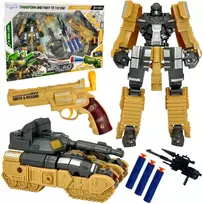 3 Viename Robotas Transformeris Tankas Ir Strėlyčių Šautuvas WOOPIE