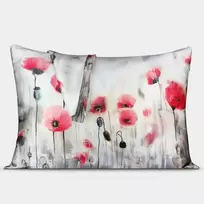 Patalynės komplektas Šilkinis pagalvės užvalkalas POPPY MORNING, 19 momų (M/M)