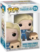 FUNKO POP! Vinilinė figūrėlė: Marvel: The Fantastic Four: First Steps - Invisible Woman & Franklin, 9 cm