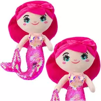 Lean Toys Pliušinė undinėlė su blizgančia uodega 30 cm