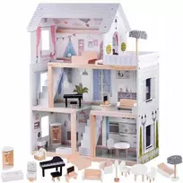 Boho Dollhouse Medinis lėlių namelis su baldais Boho LED, 78 cm
