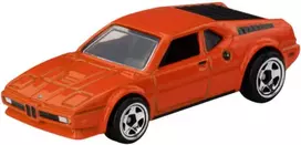 Hot Wheels Sidabrinis BMW M1 lengvasis automobilis oranžinis kolekcinis automobilis