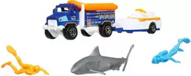 „Matchbox Adventure MBX Ocean“ gelbėjimo rinkinys, gelbėjimo transporto priemonės + priedai