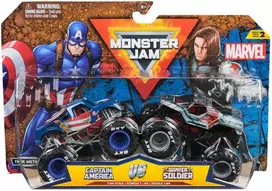 Monster Jam – 1:64 „Marvel 2 Pack“ – Kapitonas Amerika prieš žiemos kareivį