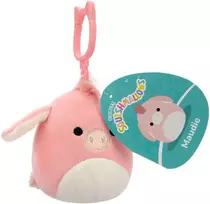 Squishmallows Minkšti saldainiai - 9 cm P22 užsegimas - Maudie rožinis asilas