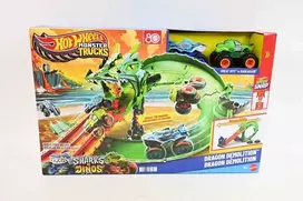 Mattel HOT WHEELS MONSTER TRUCKS rinkinys – Drakono sunaikinimas (JFR06)