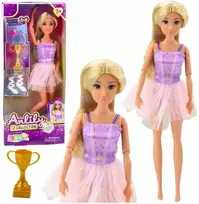 Lean Toys Lėlė balerina Anlily su judančiomis galūnėmis ir aksesuarais