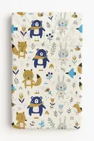 My Sweet Baby Medvilninė paklodė kūdikiui su tamsiai mėlynais meškiukais 120x60 cm