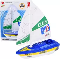Lean Toys Vaikiška spalvota burinė valtis su baterijomis ir turbinos pavara