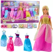 Lean Toys Lėlė Anlily su Drabužiais ir Pasakų Aksesuarais, 30 cm
