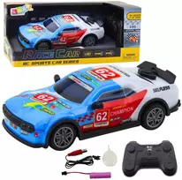 Lean Toys Nuotoliniu būdu valdomas automobilis su LED šviesomis ir rūko efektu 1:22