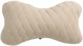 Automobilio sėdynės galvos atramos pagalvė EVAtech 27x16 cm - smėlio / smėlio siūlės