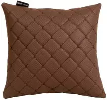 Automobilio pagalvė EVAtech ECO 30x30 cm - ruda / rudos siūlės